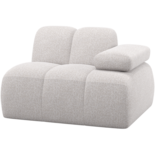 Image of MOJO 1-SEATER ELEMENT ARM RIGHT BOUCLÉ ECRU MELANGE