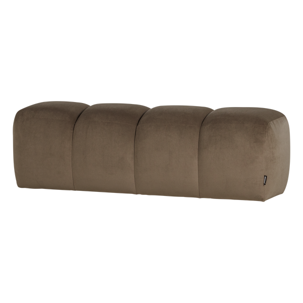 Image of MOJO DINING BENCH 164 CM VELVET TAUPE [fsc]