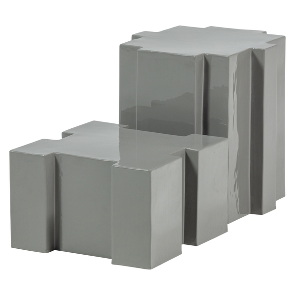 Bild von JASMIR SIDE TABLES METALL GRAU - SET VON 2