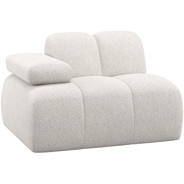 Image of MOJO 1-SEATER ELEMENT ARM LEFT WOOLLY ECRU