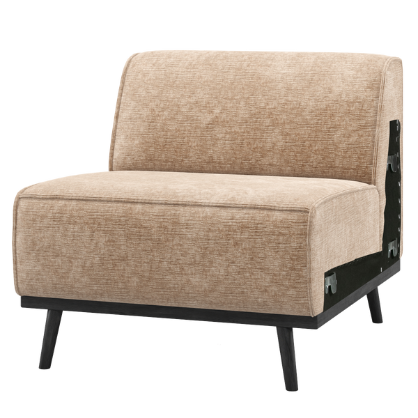 Image of STATEMENT 1-SEATER ELEMENT CHENILLE VELVET PEACH PINK