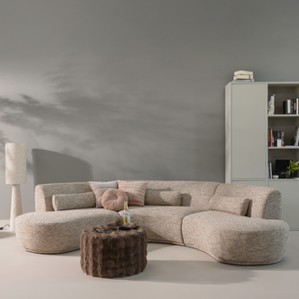 Image of BATAVIER HALF ROUND SOFA 6-SEATER SAND MELANGE