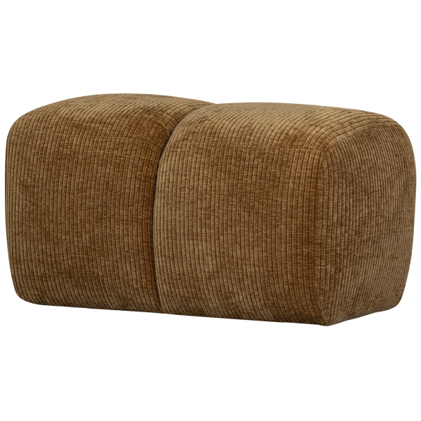 Image of MOJO POUF 45x84x64CM WOVEN RIB FABRIC HONEY YELLOW