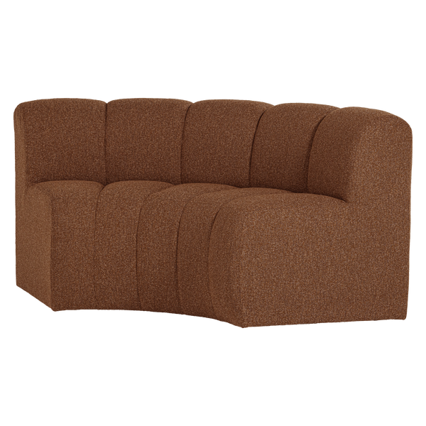 Afbeelding van MOJO EETBANK HALFRONDE HOEK LEUNING BOUCLÉ ROESTBRUIN [fsc]