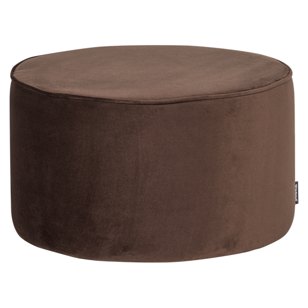 Image of SARA PUF LOW 36xØ60 CM VELVET DARK BROWN [fsc]