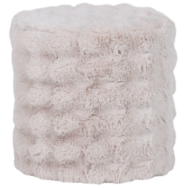 Image of OLVEN POUF HIGH FLUFFY FABRIC NATURAL