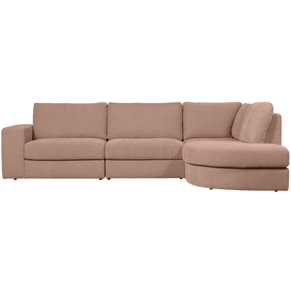 Image of FAMILY CORNER SOFA ROUNDED RIGHT PINK