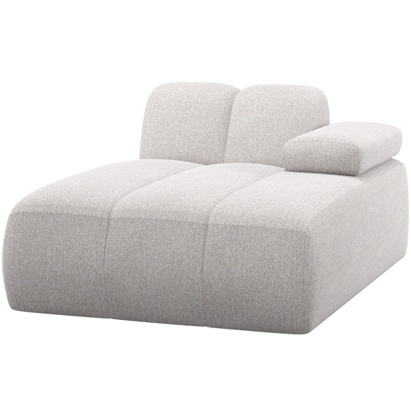 Image of MOJO CHAISE LONGUE ELEMENT RIGHT BOUCLÉ ECRU MELANGE