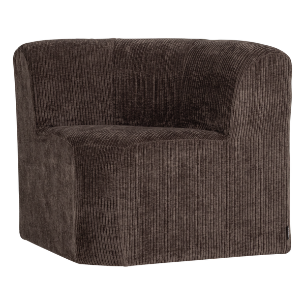 Image of MOJO BASE DINING BENCH CORNER WITH BACK RIB BROWN [fsc]