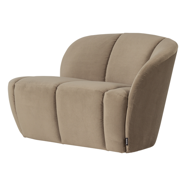Image of MOJO 2-SEATER BENCH RIGHT VELVET KHAKI [fsc]