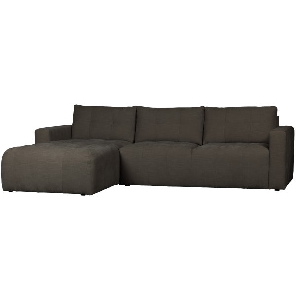 Image of BAR CHAISE LONGUE SOFA WOVEN FABRIC LEFT ANTHRACITE