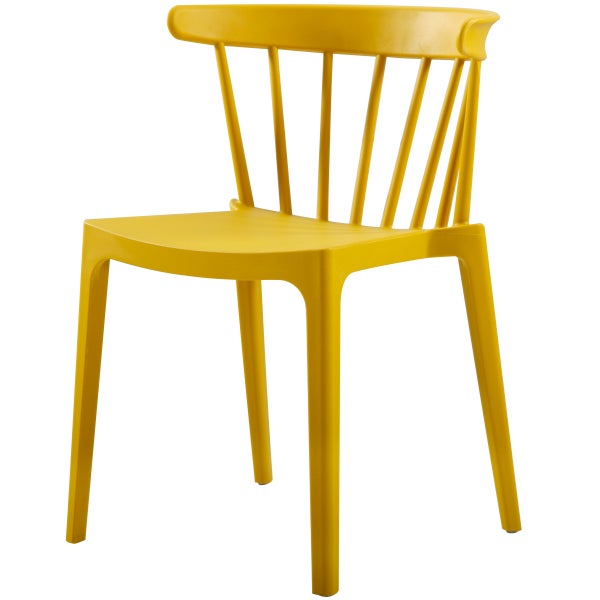 Image of BLISS GARDEN CHAIR WITH BARS PLASTIC OCHRE YELLOW