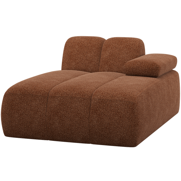 Image of MOJO CHAISE LONGUE ELEMENT RIGHT WOOLLY RUST BROWN