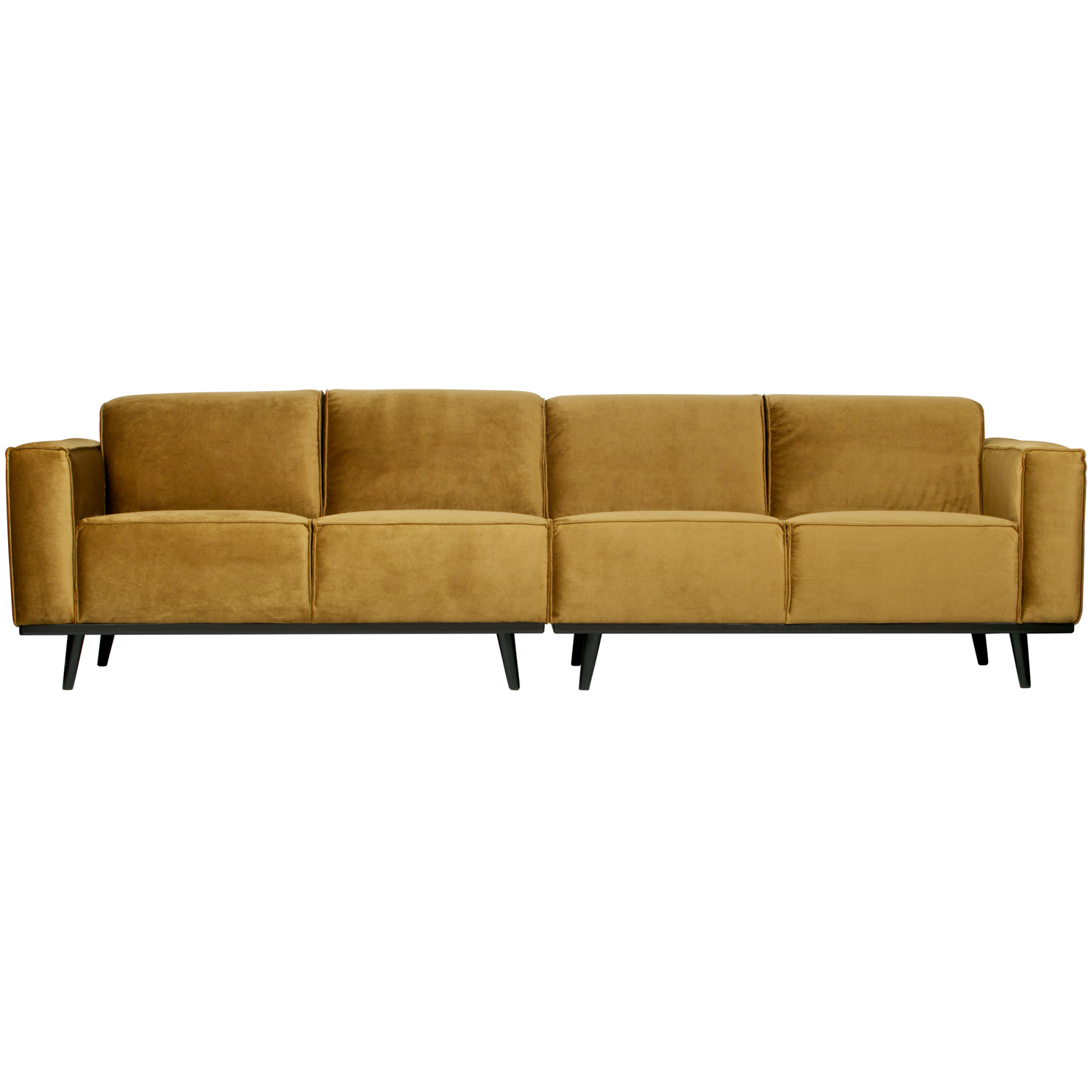 BePureHome Statement 4-Zitsbank - Fluweel - Honey Yellow - 77x280x93 - BePureHome Statement 4-Zitsbank - Fluweel - Honey Yellow - 77x280x93 -