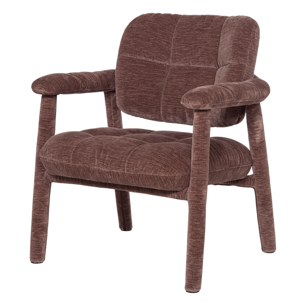 Afbeelding van LOOM FAUTEUIL CHENILLE STRUCTUUR OUDROZE [fsc]