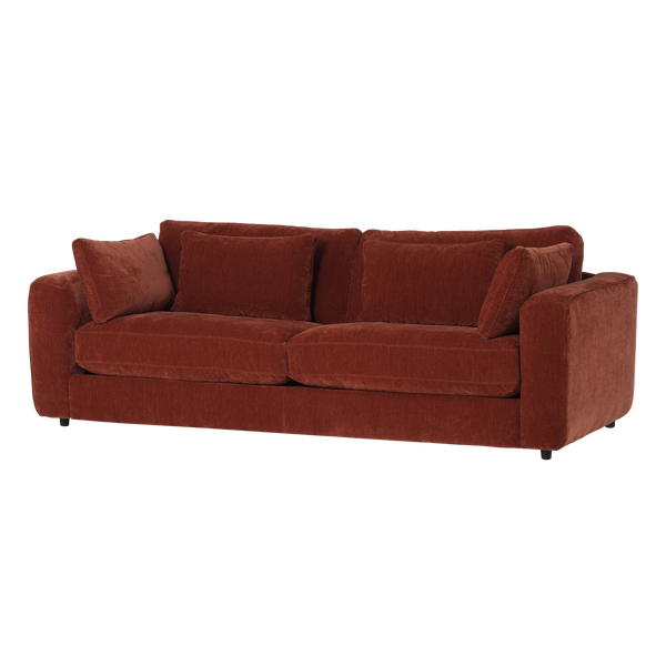 Afbeelding van CHUNKY 3-ZITS BANK CHENILLE BRUIN