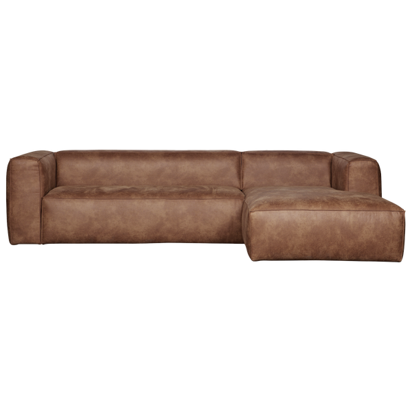 Image of BEAN CORNER SOFA RIGHT ECO LEATHER COGNAC