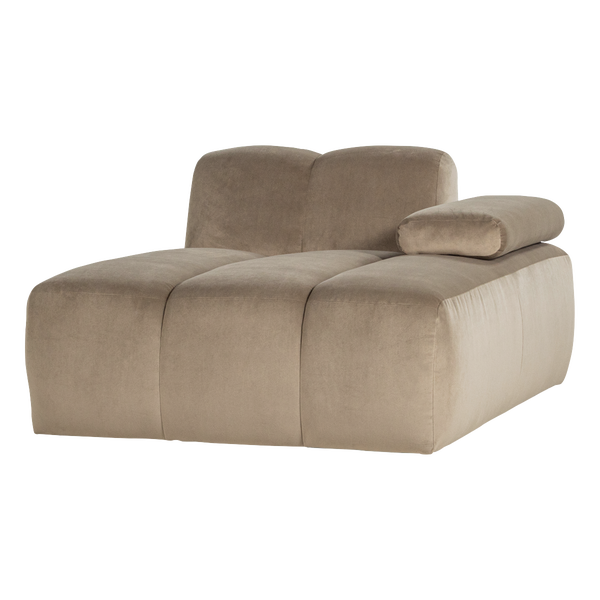 Image of MOJO CHAISE LONGUE ELEMENT RIGHT VELVET KHAKI [fsc]