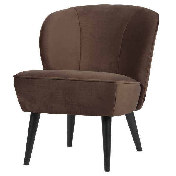 Image de SARA FAUTEUIL VELOURS BRUN FONCÉ [fsc]