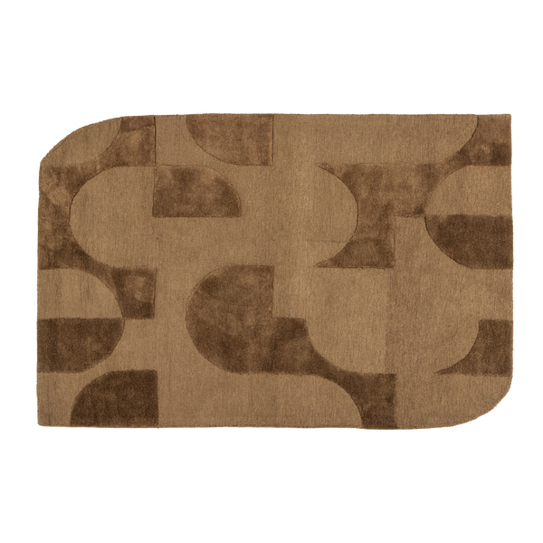 Bild von LIVO TEPPICH VISKOSE/WOLLE BROWN 170x240 CM