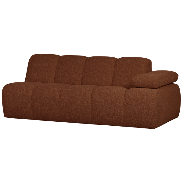 Image of MOJO 2-SEATER WITH ARM RIGHT BOUCLÉ RUST BROWN MELANGE