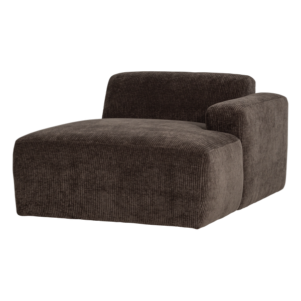 Image de MOJO BASE CHAISE LONGUE ÉLÉMENT DROITE CÔTELÉ BRUN [fsc]