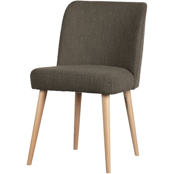 Image of FORCE DINING CHAIR BOUCLÉ BROWN
