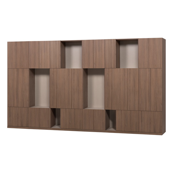 Image de BUILD ARMOIRE MURALE COMBI 376 CM DECOR CHÊNE BRUN [fsc]