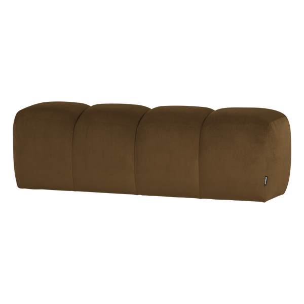Image of MOJO DINING BENCH 164 CM VELVET HONEY YELLOW [fsc]