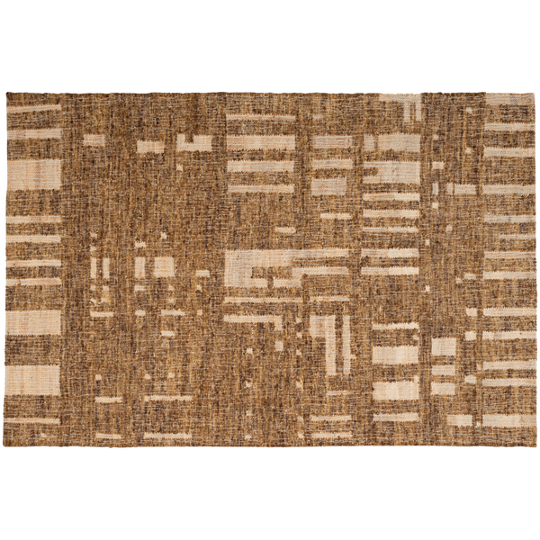 Image of IAN HANDWOVEN RUG WOOL/COTTON BROWN 170x240CM