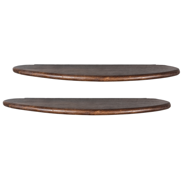 Image of LAYER WALL SHELVES MANGO WOOD WALNUT - SET OF 2