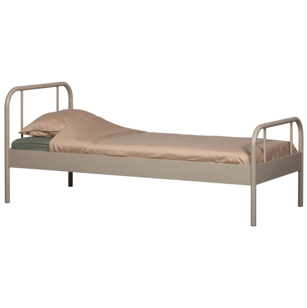 Image of MATA SINGLE BED METAL SAND 90x200CM