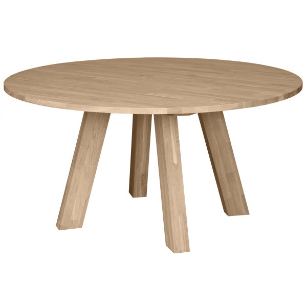 Image of RHONDA XL DINING TABLE Ø150CM OAK NATURAL [fsc]
