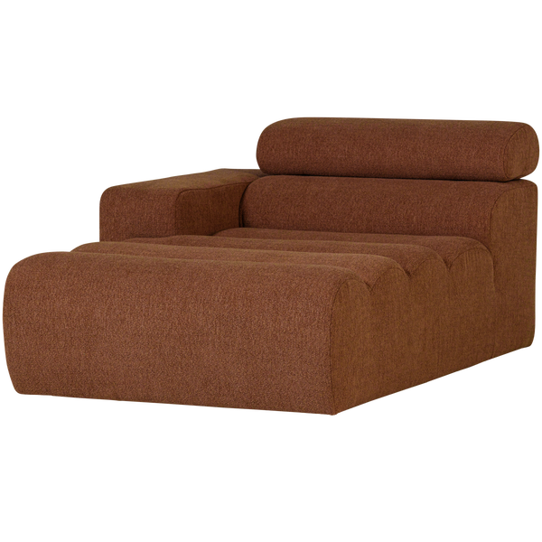 Image of NOVI CHAISE LONGUE ELEMENT LEFT BOUCLÉ TERRA