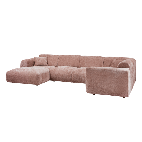 Image of CLOUD CORNER SOFA RIGHT CHENILLE TAUPE/PINK [fsc]