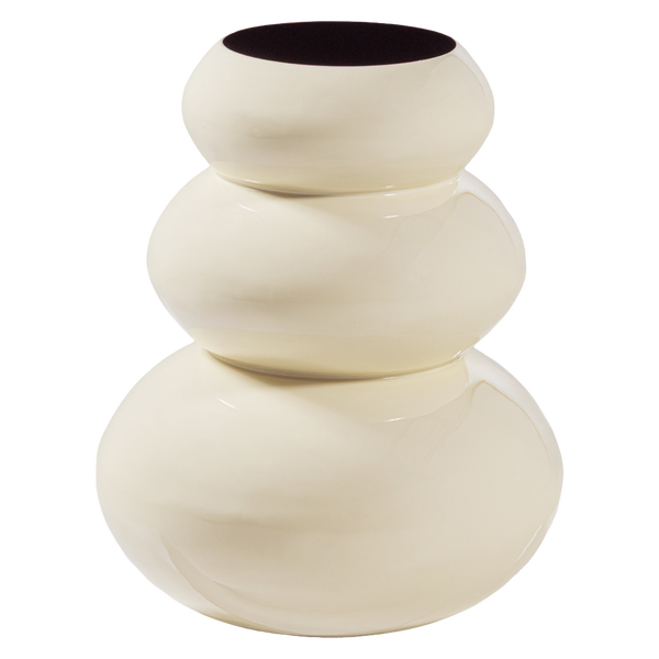 Image of TERA VASE METAL HIGH GLOSS LIGHT YELLOW