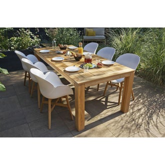 Image of TULIP FAUTEUIL DE JARDIN TECK BLANC