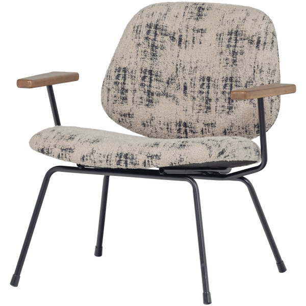 Image of AURE ARMCHAIR CHENILLE BEIGE/BLACK