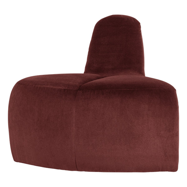 Image of MOJO DINING BENCH CORNER ROUND BACKREST CHESTNUT BROWN [fsc]