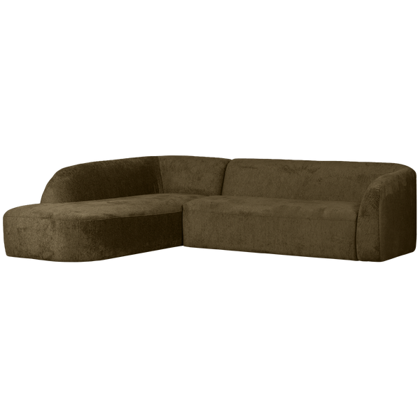 Image of SLOPING CORNER SOFA LEFT STRUCTURE VELVET BONSAI