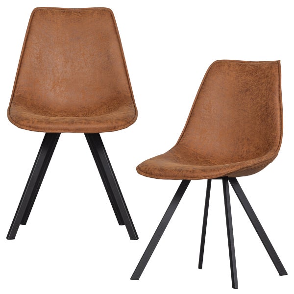 Image de SET DE 2 SWEN FAUTEUILS COGNAC