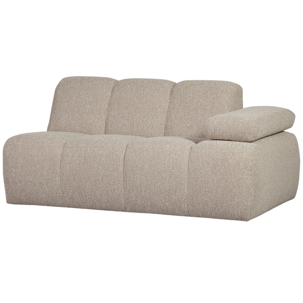 Image of MOJO 1,5-SEATER WITH ARM RIGHT BOUCLÉ BEIGE MELANGE