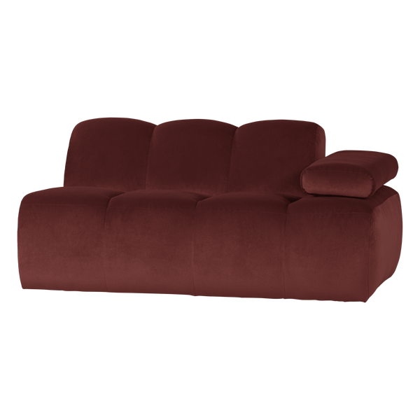 Image of MOJO 1,5-SEATER ELEMENT ARM RIGHT VELVET CHESTNUT [fsc]