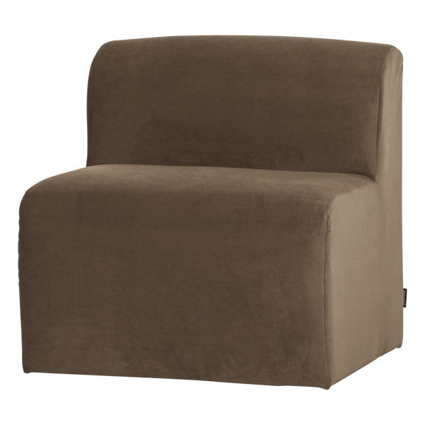 Image of MOJO BASE DINING BENCH 84 CM WITH BACK VELVET TAUPE [fsc]