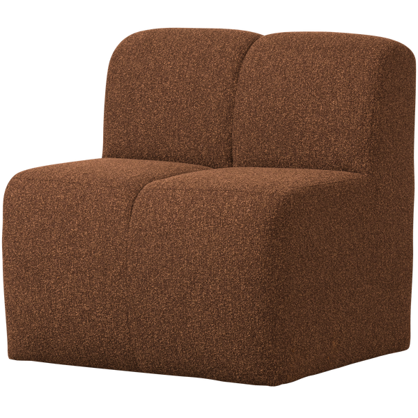 Afbeelding van MOJO EETBANKJE 84CM MET RUGLEUNING BOUCLÉ ROESTBRUIN MELANGE