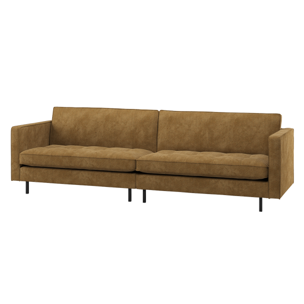 Image of RODEO CLASSIC 3-SEATER SOFA RIB FABRIC HONEY YELLOW