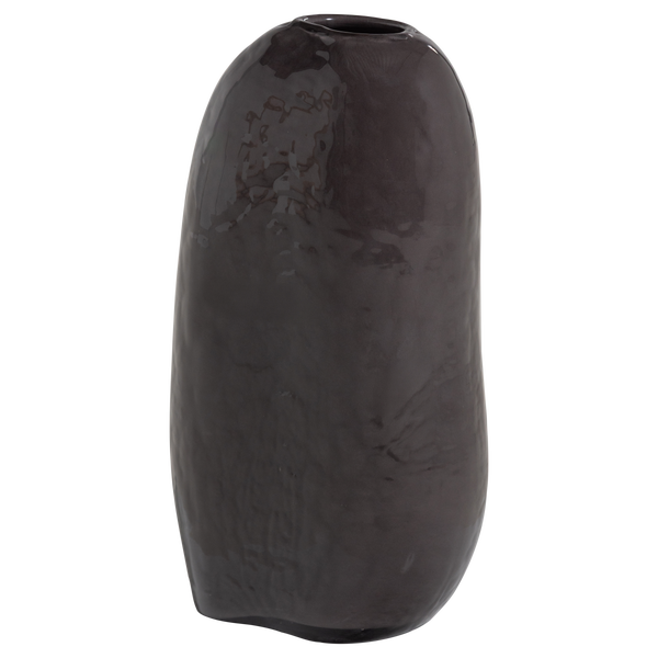 Image de SAHIL VASE VERRE AVEC BANDE BRUN FONCÉ