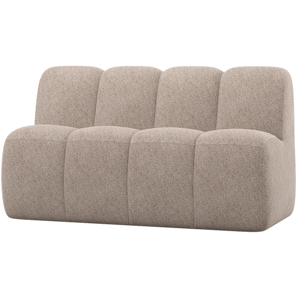 Image of MOJO DINING BENCH 164 CM WITH BACKREST WOOLLY DARK SAND