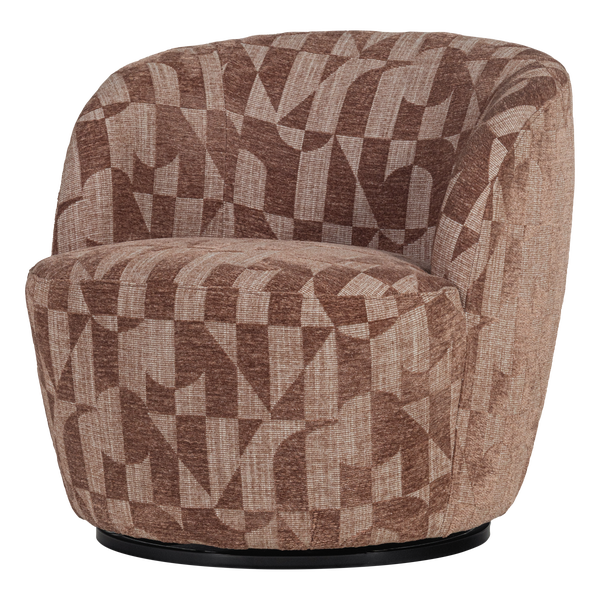 Image de SERRA FAUTEUIL MOTIF GRAPHIQUE MELANGE VIEUX ROSE [fsc]
