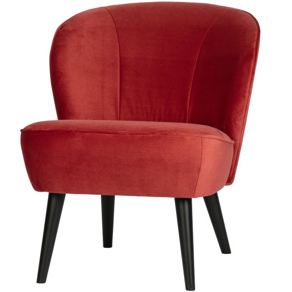 Image of SARA ARMCHAIR VELVET RASPBERRY